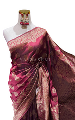 Load image into Gallery viewer, Blended Banarasi Silk Saree : Maroon
