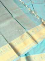 Load image into Gallery viewer, Mini Motifs x Semi Soft Silk Saree - Aqua Green

