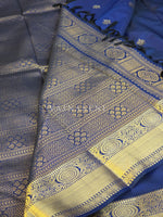 Load image into Gallery viewer, Mini Motifs x Semi Soft Silk Saree - Royal Blue
