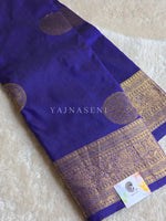 Load image into Gallery viewer, Semi Soft Silk Gold Zari Saree - Royal Blue
