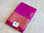 Load image into Gallery viewer, Semi Soft Silk Gold Zari Saree - Magenta Purple
