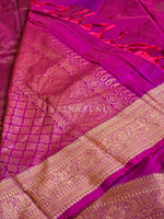 Load image into Gallery viewer, Semi Soft Silk Gold Zari Saree - Magenta Purple
