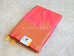 Load image into Gallery viewer, Semi Soft Silk Gold Zari Saree - Sunset Coral
