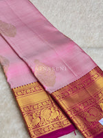 Load image into Gallery viewer, DUSKY BERRYWOOD - Pure Kanjivaram Silk Saree with Gold Zari
