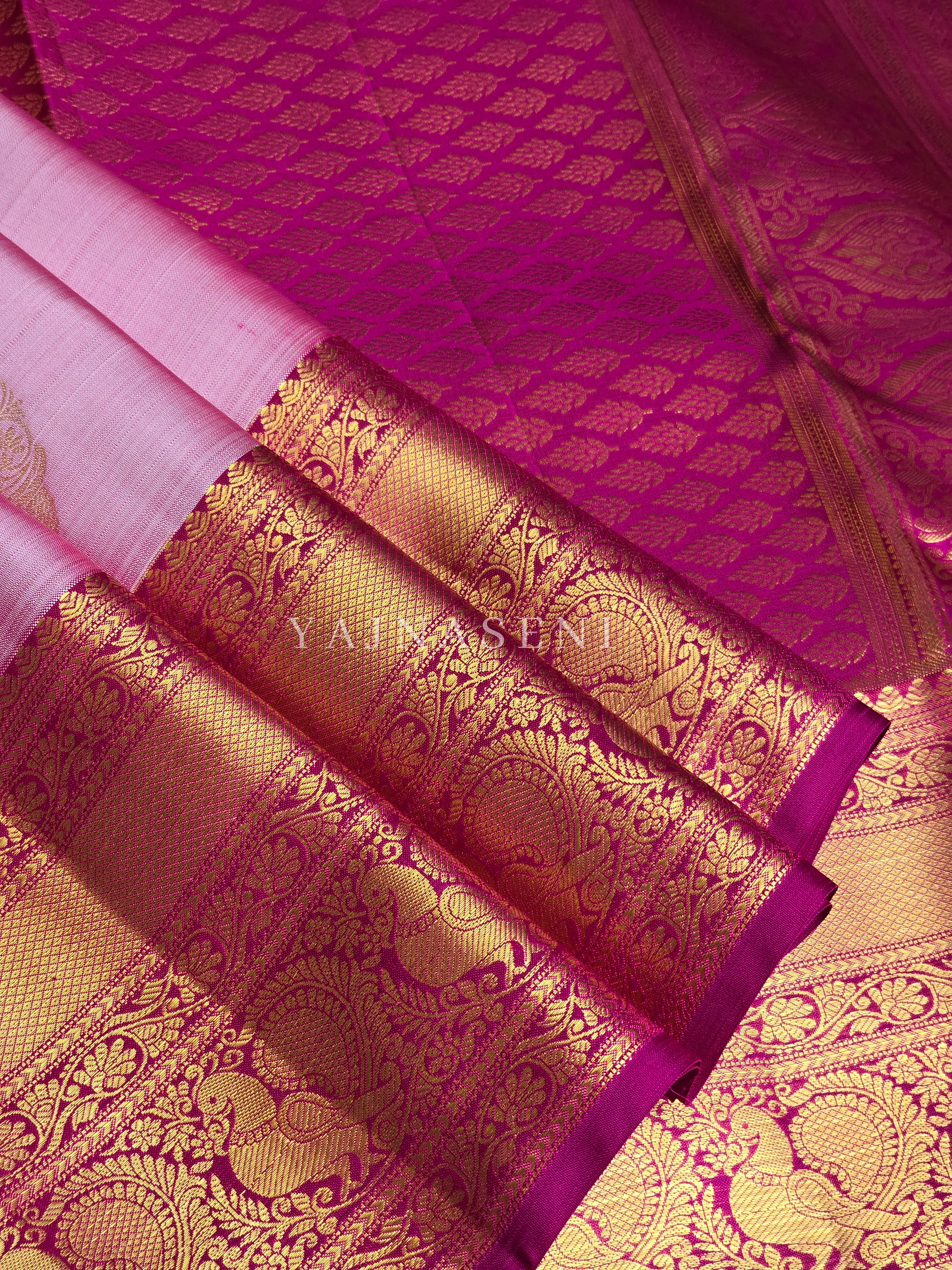 DUSKY BERRYWOOD - Pure Kanjivaram Silk Saree with Gold Zari