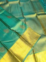 Load image into Gallery viewer, FROSTED GOLDLEAF - Pure Kanjivaram Silk Saree with Gold Zari
