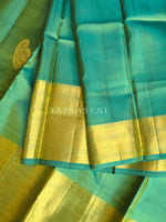 Load image into Gallery viewer, FROSTED GOLDLEAF - Pure Kanjivaram Silk Saree with Gold Zari

