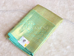 Load image into Gallery viewer, DEWDROP GRACE - Pure Kanjivaram Silk Saree with Light Gold Zari
