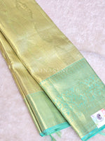 Load image into Gallery viewer, DEWDROP GRACE - Pure Kanjivaram Silk Saree with Light Gold Zari

