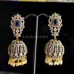 Load image into Gallery viewer, ZENIA Jhumkas (Blue)
