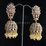 Load image into Gallery viewer, ZENIA Jhumkas (Pink)
