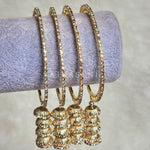 Load image into Gallery viewer, SUNITHA - set of 4 bangles (gold x champagne)
