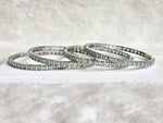 Load image into Gallery viewer, RITHVIKA - set of 4 bangles (silver x mint)
