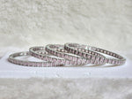 Load image into Gallery viewer, RITHVIKA - set of 4 bangles (silver x pink)
