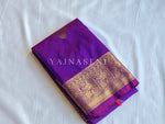 Load image into Gallery viewer, Semi Kanchi Silk x Annam Motifs - Purple Garnet
