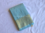Load image into Gallery viewer, Vaira oosi x Checkered Saree - Ice Blue
