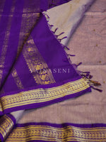Load image into Gallery viewer, Kalyani Cotton Saree : Ashpurple x Eggplant
