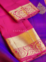 Load image into Gallery viewer, Sweet Violet - Pure Kanjivaram Silk Saree with Gold Zari
