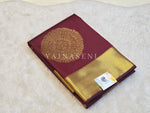Load image into Gallery viewer, Mandala x Soft Semi Silk Saree : Maroon x Gold
