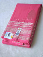 Load image into Gallery viewer, Flamingo - Pure Kanjivaram Silk Saree with Silver Zari

