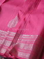 Load image into Gallery viewer, Flamingo - Pure Kanjivaram Silk Saree with Silver Zari
