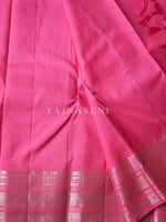 Load image into Gallery viewer, Flamingo - Pure Kanjivaram Silk Saree with Silver Zari
