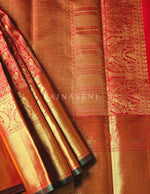 Load image into Gallery viewer, Cypress - Pure Kanjivaram Silk Saree with Gold Zari
