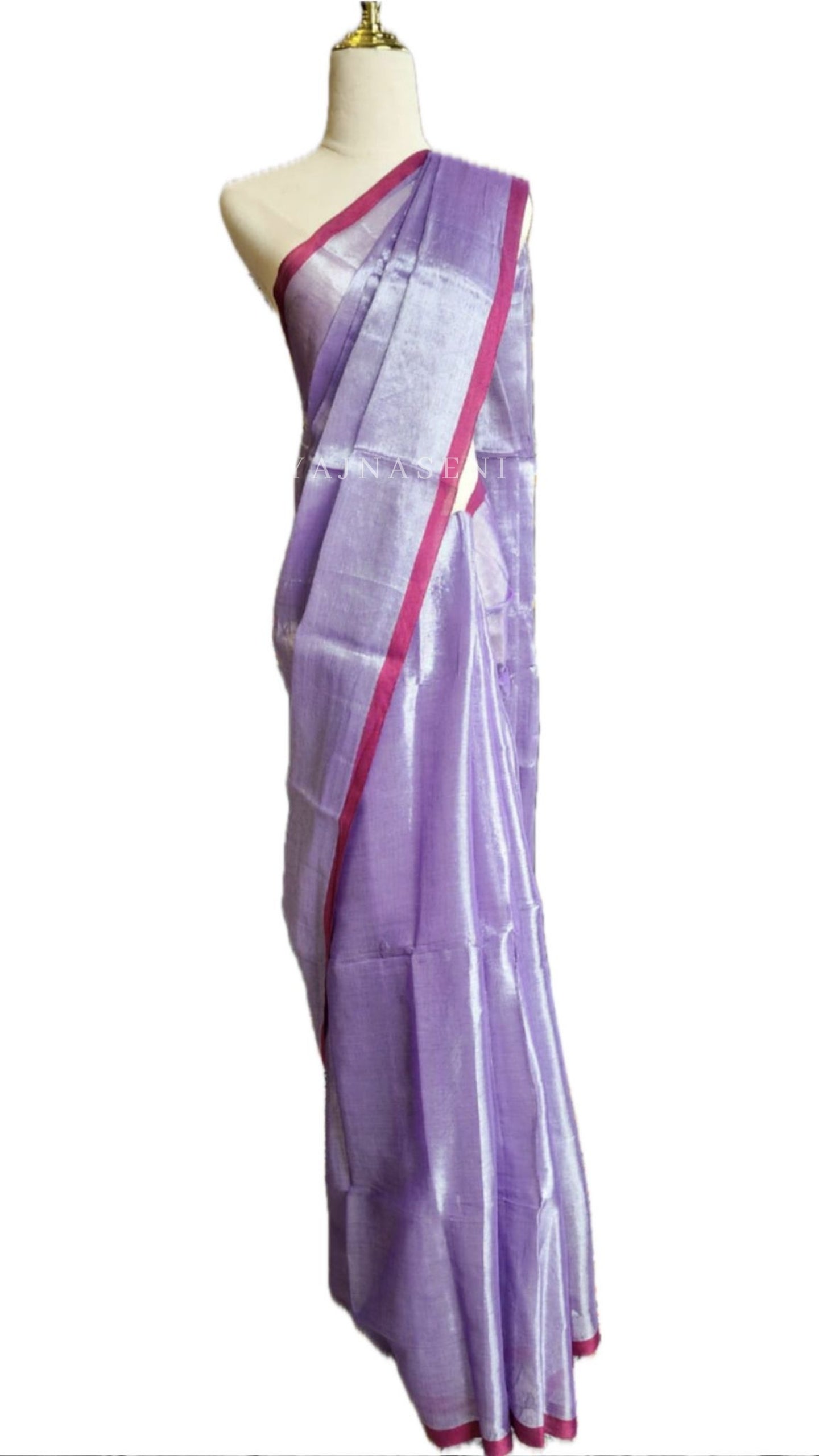 Tissue x Cotton Saree - Orchid