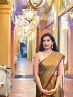 Load image into Gallery viewer, Tissue x Cotton Saree - Bronze
