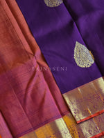 Load image into Gallery viewer, VIOLET VEIL - Pure Kanjivaram Silk Saree with Gold Zari
