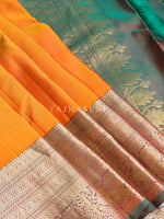 Load image into Gallery viewer, SUN-KISSED HORIZON - Pure Kanjivaram Silk Saree with Gold Zari

