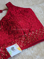 Load image into Gallery viewer, Deep Red : Readymade blouse [MIRA]

