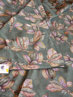 Load image into Gallery viewer, Floral x Brasso Chiffon Saree - Dusky Green

