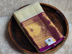 Load image into Gallery viewer, MOON MERLOT - Pure Kanjivaram Silk Saree with Gold Zari
