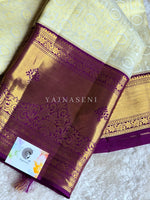 Load image into Gallery viewer, MOON MERLOT - Pure Kanjivaram Silk Saree with Gold Zari
