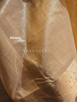 Load image into Gallery viewer, Blended Cotton Saree x Woven Zari : Gold
