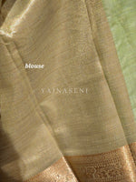 Load image into Gallery viewer, Blended Cotton Saree x Woven Zari : Light Green
