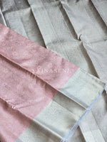 Load image into Gallery viewer, FROSTED BLOOM - Pure Kanjivaram Silk Saree with Light Gold Zari
