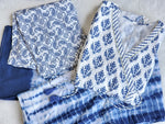 Load image into Gallery viewer, SAJNA [L / 40] - Angrakha Block Print Kurti Set

