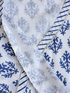 SAJNA [L / 40] - Angrakha Block Print Kurti Set