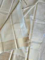 Load image into Gallery viewer, Semi Silk x Tissue Zari Saree : Ivory

