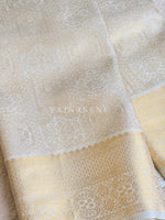 Load image into Gallery viewer, Semi Silk x Tissue Zari Saree : Ivory
