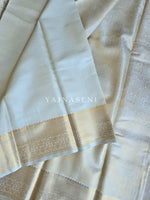 Load image into Gallery viewer, Semi Silk x Tissue Zari Saree : Ivory
