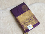 Load image into Gallery viewer, Monochrome Series : Semi Kanchi Silk Saree - Dark Purple
