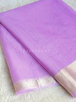 Load image into Gallery viewer, Kora Organza Saree - Lavender
