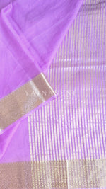 Load image into Gallery viewer, Kora Organza Saree - Lavender
