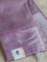 Load image into Gallery viewer, Semi Silk x Tissue Silver Zari Saree : Purple
