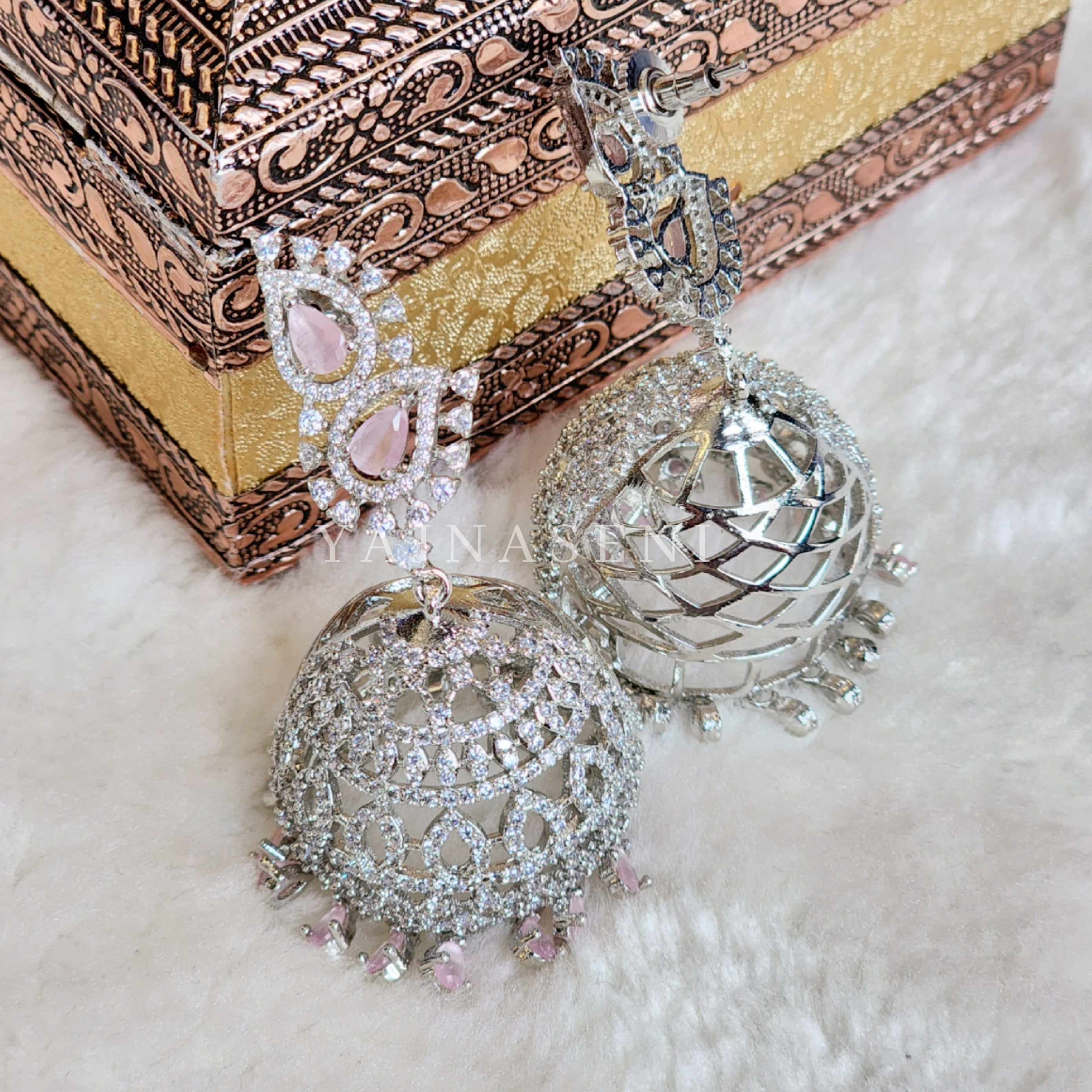 AFZANA jhumkas (Light Pink)