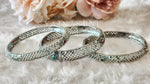 Load image into Gallery viewer, CHARVI - set of 3 bangles (silver)
