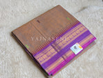 Load image into Gallery viewer, Chettinad Cotton Saree x Temple Border - Blue Copper x Purple
